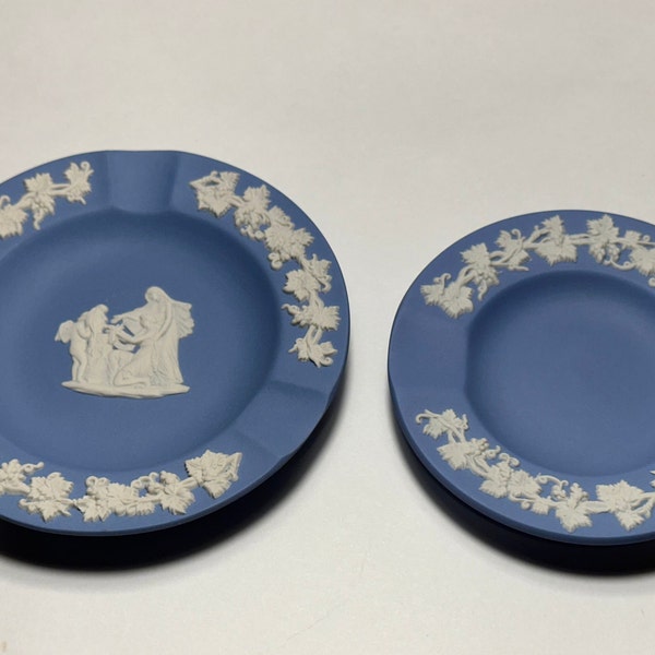 Wedgewood Vintage Blue Jasperware Trinket Dishes