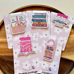 Cute Magnetic Bookmarks, Book Accessories, Reading Gift, Funny Bookmarks, Smut Bookmarks, Planner Accessories, Gift for Her, Gift for Reader