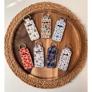 Lip Balm Keychain, Lip Balm Holder, Cute Keychain, Gift for Her, Gift for lip balm lover, Cute Accessories