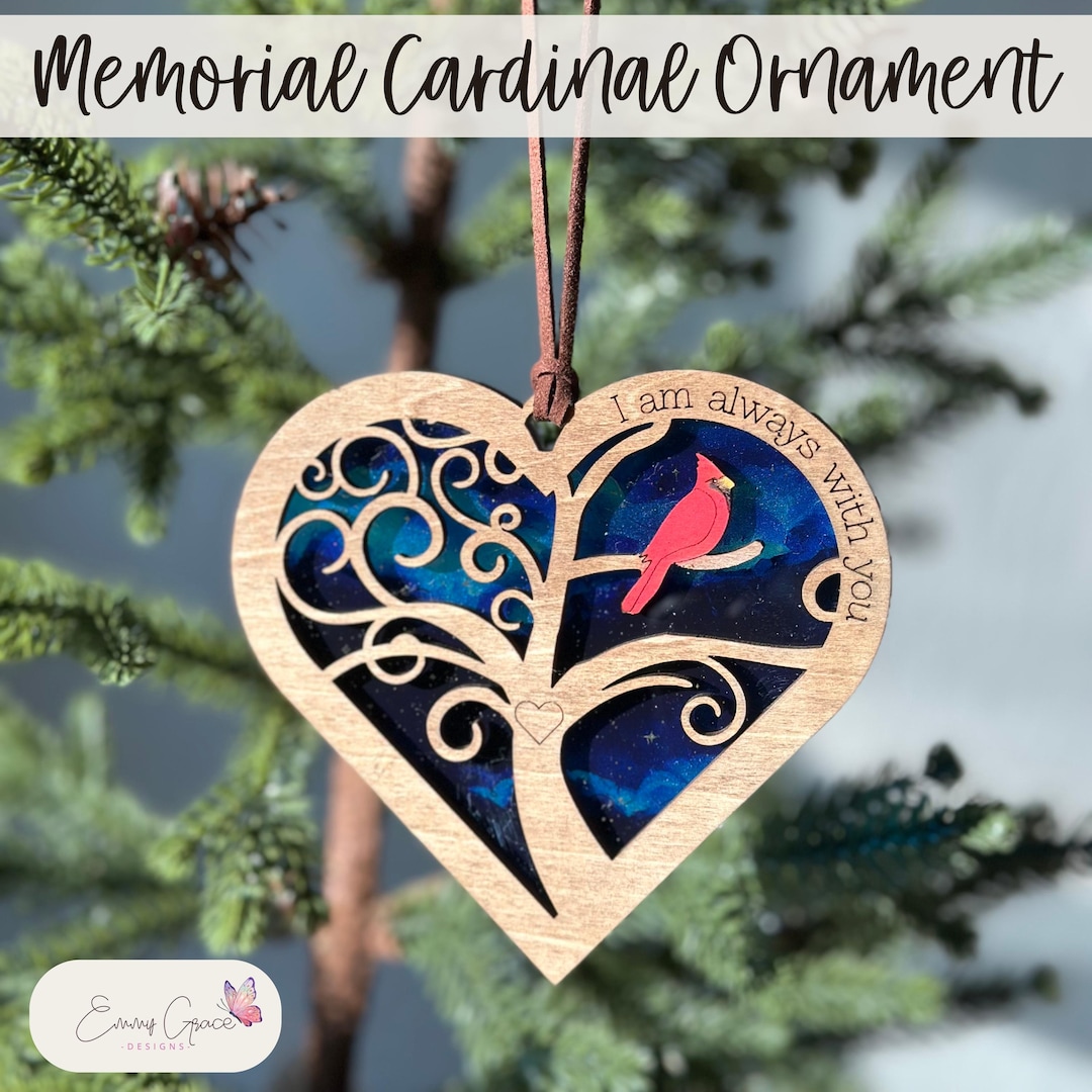 Memorial Ornament – Cardinal Christmas Memorial Ornament, Sympathy Gift ...
