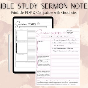 Bible Study Sermon Notes- Printable PDF & Downloadable