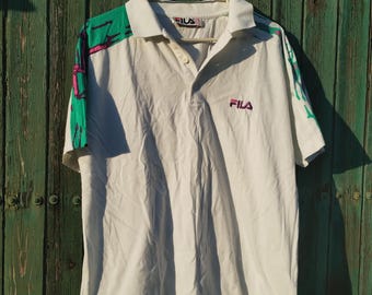 Vintage Fila Poloshirt / Retro 80er Jahre / Pur Baumwolle / Made in Italy!
