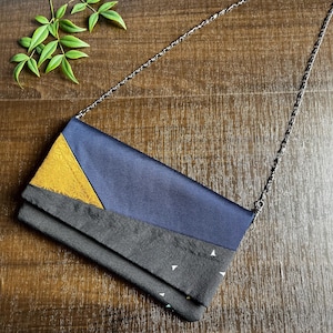 Crossbody bag for men, Slim Mobile Phone Shoulder Bag, , Smartphone Pouch, Cell Phone Bag, Japanese Kimono,