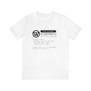 WordPress Developer Funny Gift | Unisex Jersey Short Sleeve Tee