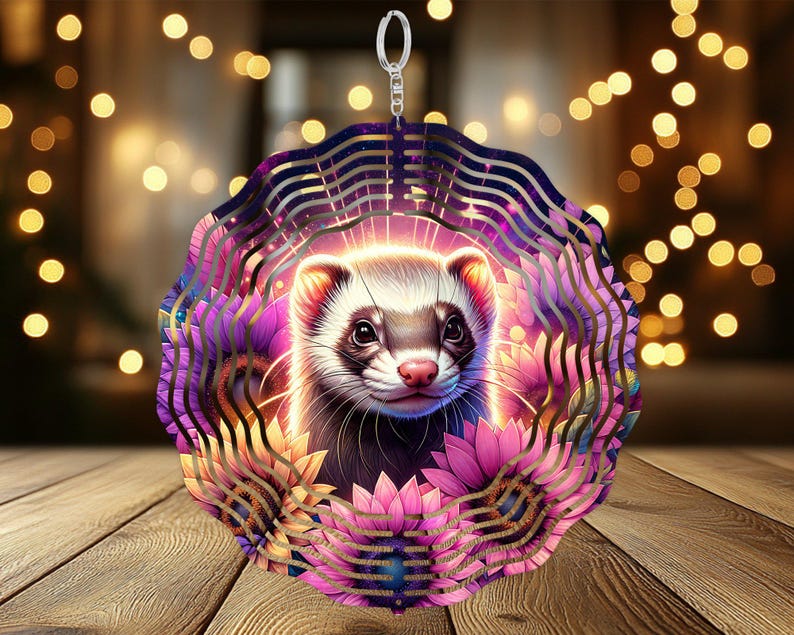Ferret Wind Spinner PNG: Sunflower Garden Decor (digital Download ...