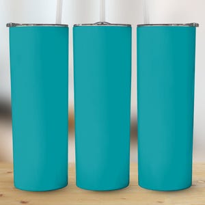 Teal Blue 20 oz Skinny Tumbler Sublimation Design, Straight & Tapered Wrap, Tumbler Wrap, Tumbler Png, Instant Download