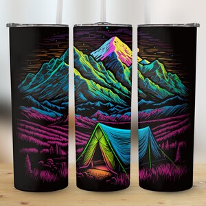 Camping 20 oz Skinny Tumbler Sublimation Design, Straight & Tapered Wrap, Tumbler Wrap, Tumbler Png, Instant Download