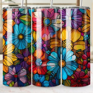 Flowers 20 oz Skinny Tumbler Sublimation Design, Straight & Tapered Wrap, Tumbler Wrap, Tumbler Png, Instant Download