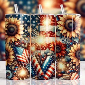 4th Of July American Flag 20 oz Skinny Tumbler Sublimation Design, 4th Of July PNG, Patriotic Tumbler PNG, America Tumbler Wrap
