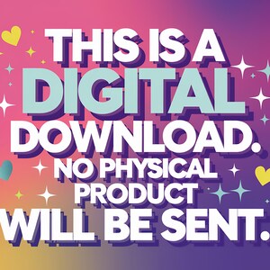 Colorful Digital Download Art, No Physical Product, Instant Download Wall Decor, Modern Typography Poster