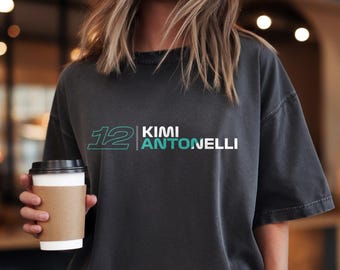 Kimi Antonelli F1 Shirt, Mercedes F1 Racing Tee, Vintage Formula 1 T-shirt, Race Day Gift for Antonelli Fans, Unisex Comfort Colors Tee