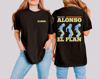 Fernando Alonso F1 T-Shirt, Alonso Formula 1 Comfort Colors Racing Tee, Vintage Aston Martin Graphic Shirt, Gift for Alonso Fans