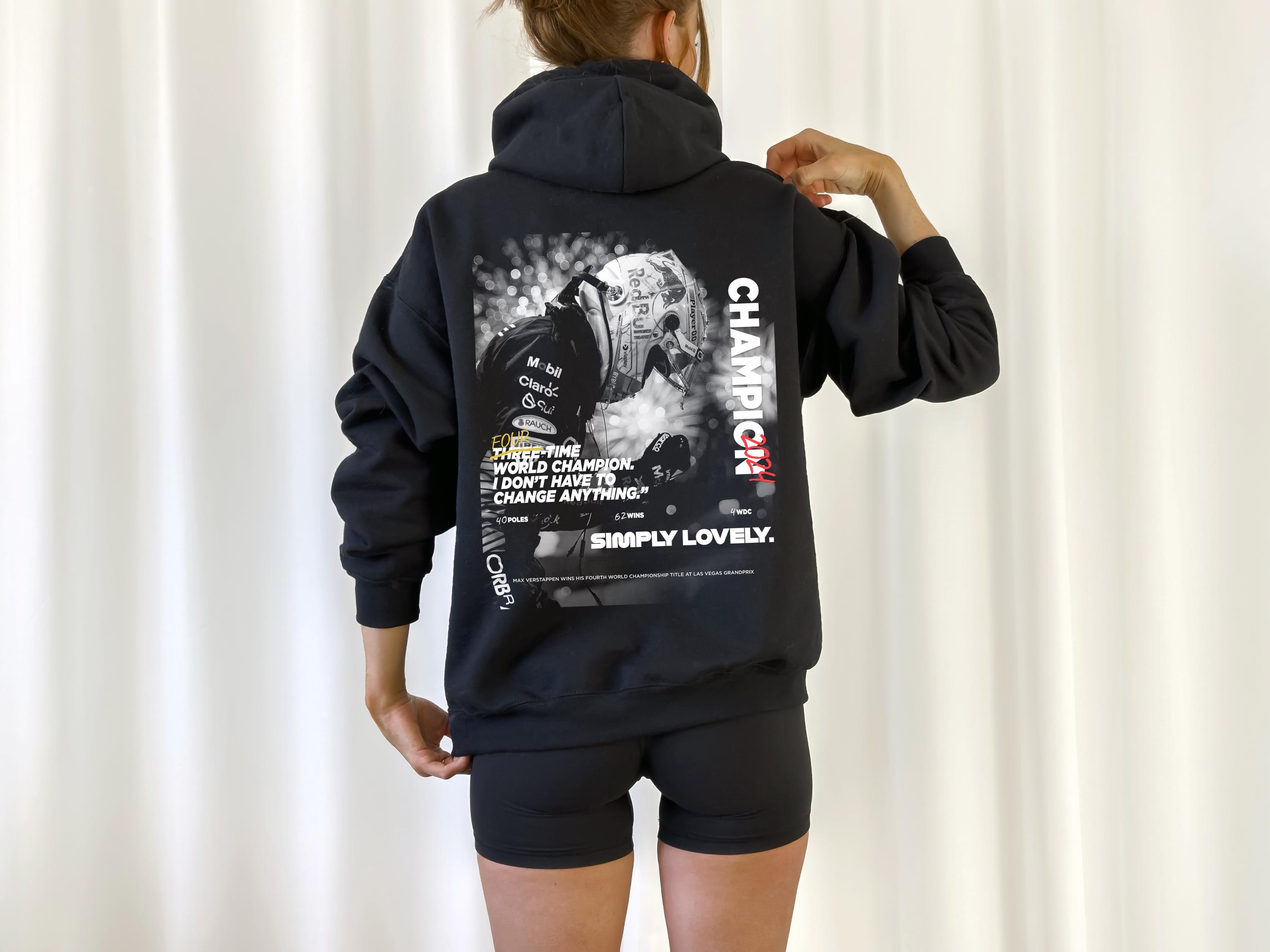 2021 WORLD CHAMPION MAX VERSTAPPEN パーカー Max Verstappen Hoodie F1 Champion M4X Sweatshirt 4 Time