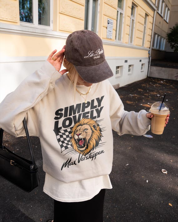 Max Verstappen Sweatshirt, Simply Lovely F1 Racing Hoodie, Formula 1 Merch, Red Bull Verstappen Crewneck, Unisex F1 Fan Apparel