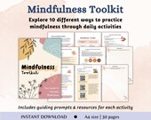 Mindfulness Toolkit | Mindfulness Workbook Guided Mindfulness Grounding Techniques Mindful Journaling Mindfulness Activities