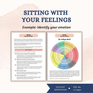 Sitting with your Feelings Therapeutic Tool for Processing Emotions in Emotional Regulation Resource for Self-Awareness Therapy Worksheets image 5