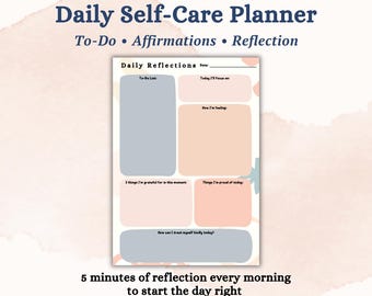 Daily Reflection Journal Prompts for Gratitude Journal Daily Journal Daily Gratitude Daily Review Mental Health Check In for Anxiety