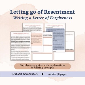 Forgiveness Worksheet Letting go of the Past Processing Resentment Letting go of Resentment Understanding Resentment for Conflict Resolution