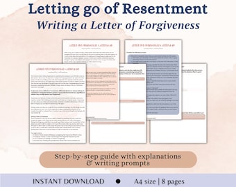 Forgiveness Worksheet Letting go of the Past Processing Resentment Letting go of Resentment Understanding Resentment for Conflict Resolution