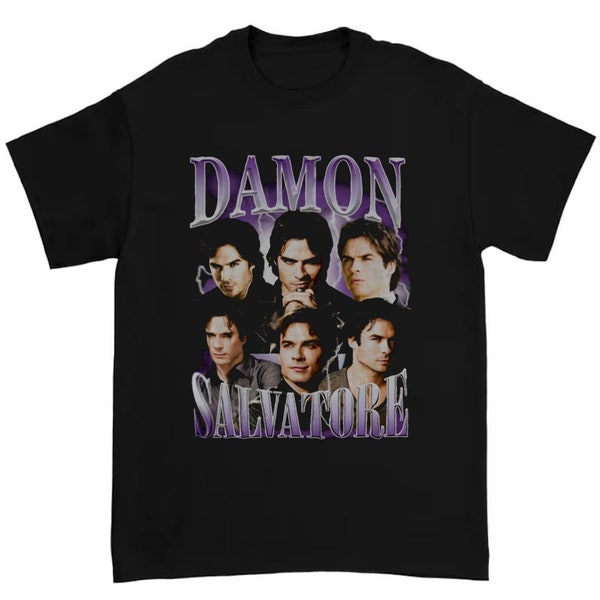 Limited Damon salvatore shirt 90s tee vampire tshirt Vintage Bootleg Style T-Shirt vampire sweatshirt