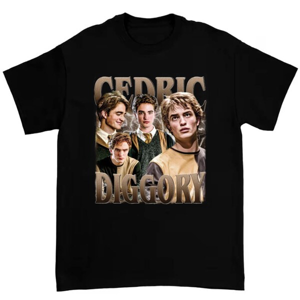 Cedric Diggory Vintage T-shirt, Wizard House Shirt, HP Shirt, Cedric Diggory 90s Fan Homage T-shirt, Cedric Diggory Unisex Graphic Tee