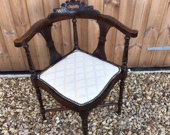 Antique Edwardian corner chair