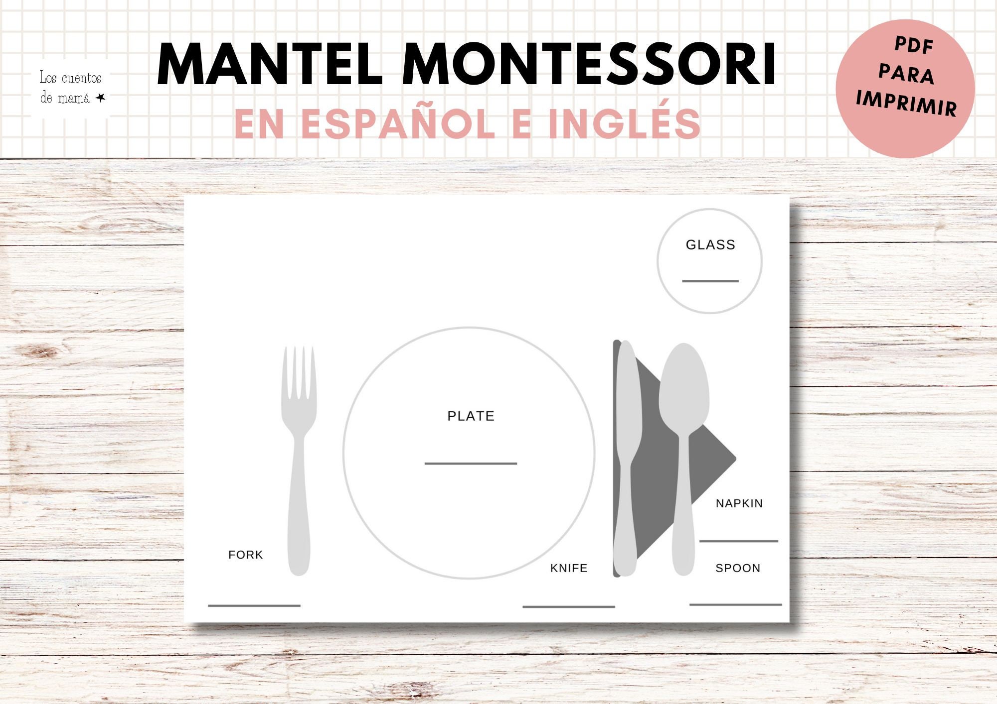 Montessori Table Template, Montessori Printable, Montessori Resources ...