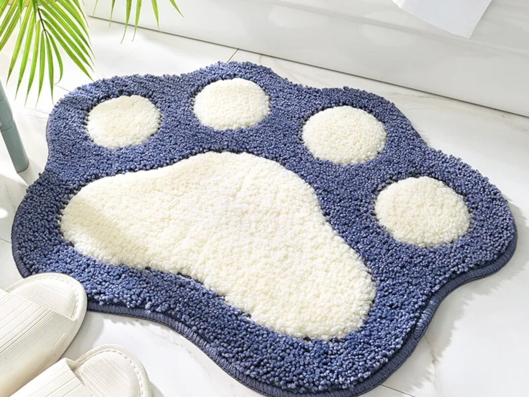 Whisker Wonderland Cartoon Cat Foot Bath Mat Playful, Absorbent, and