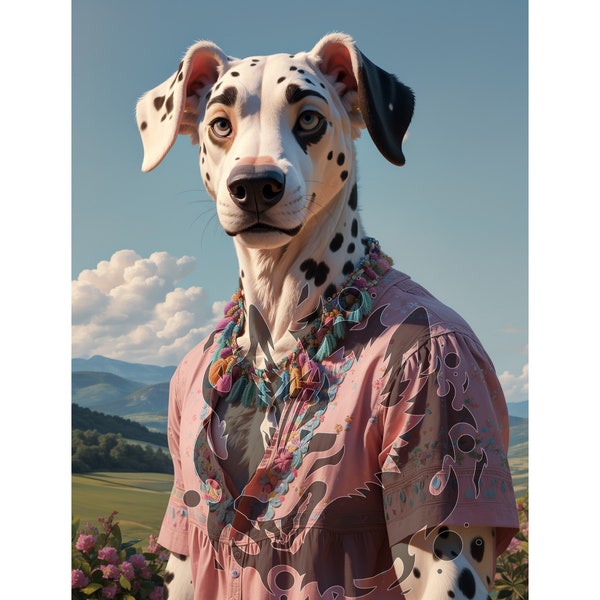 Anthro Dalmatian  Image - Digital Download HD Image - Concept Art Anthropomorphic Dog Furry