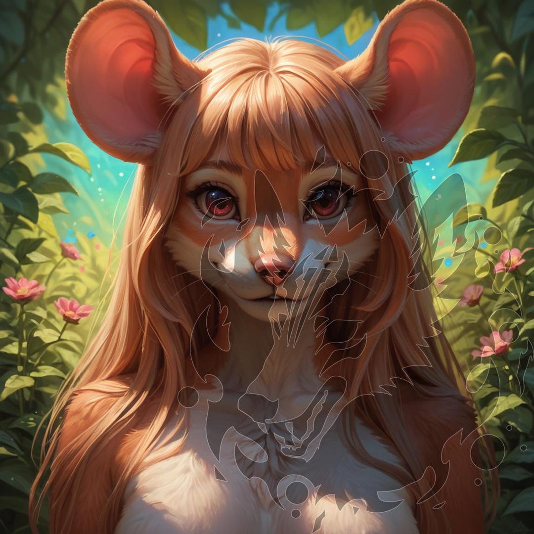 Animated Anthro Mouse - Digital Download HD Image - Original Concept