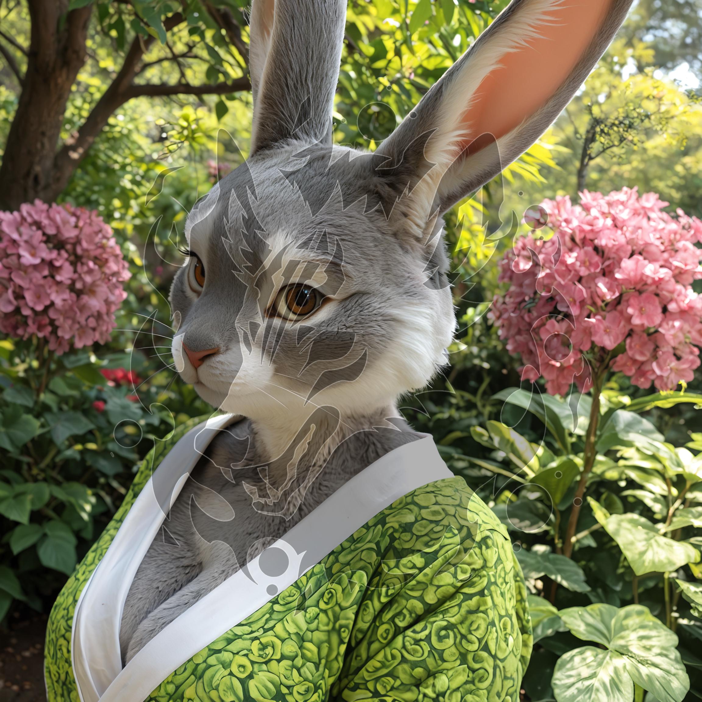 Realistic Anthro Rabbit Image - Digital Download HD Image - Original ...