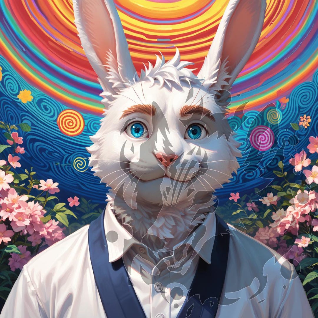 Anthro Rabbit Image - Digital Download HD Image - Unique Concept Art ...