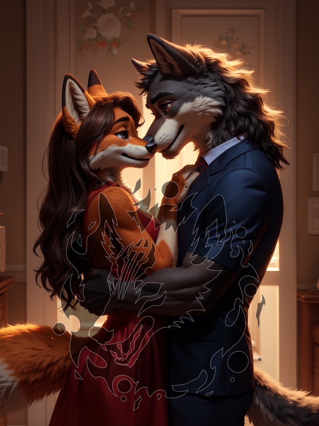 Furry Couple Hugging Image Digital Download One Of A Kind Unique furry-couple-hugging-image-digital-download-one-of-a-kind-unique