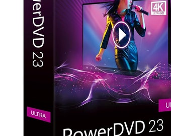 2024 CyberLink PowerDVD Ultra 23 PowerDVD 23 - DVD Player Software Windows PC