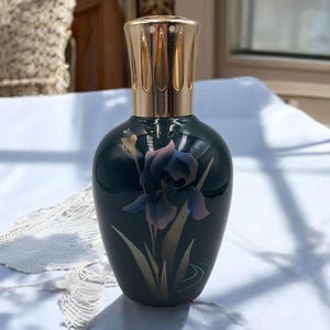 LAMPE BERGER Blue Ceramic Flower Fragrance Diffuser Vintage Made in France