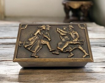 BRONZE Vintage Jewelry Box Handmade Luxury Jewelry Chest Made in France 1930