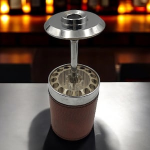 Dispenser per sigarette Bocchino in pelle vintage anni '60