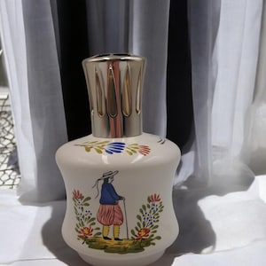 LAMPE BERGER White KG Créations Armor Ceramic Vintage Perfume Diffuser Made in France
