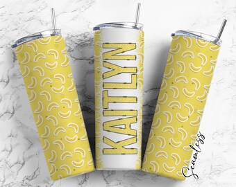 Yellow Bananas, Monkey,  20oz Tumbler Wrap, Digital downloads, Sublimation Prints, Tumbler Wrap Design, PNG Wrap