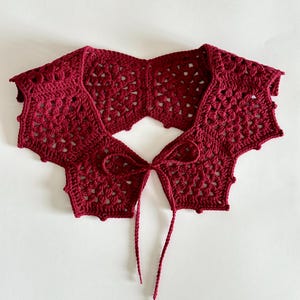 Crochet collar pdf pattern, instant download, romantic cottagecore accessory