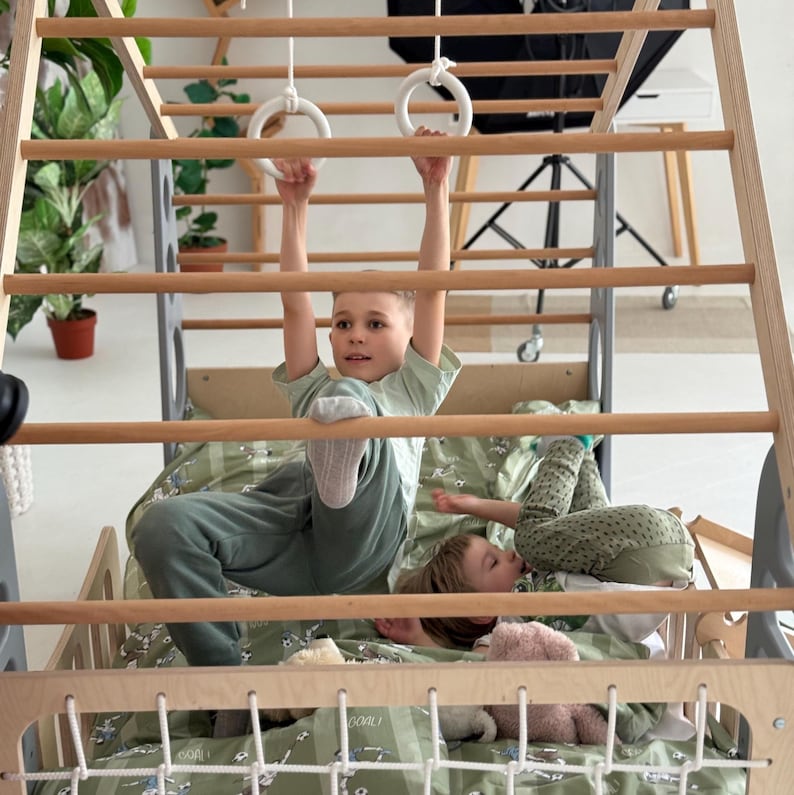 Montessori floor bed, Jungle Gym, Toddler Bed, Indoor Gym Bed, Indoor Playhouse, Montessori Bed image 10