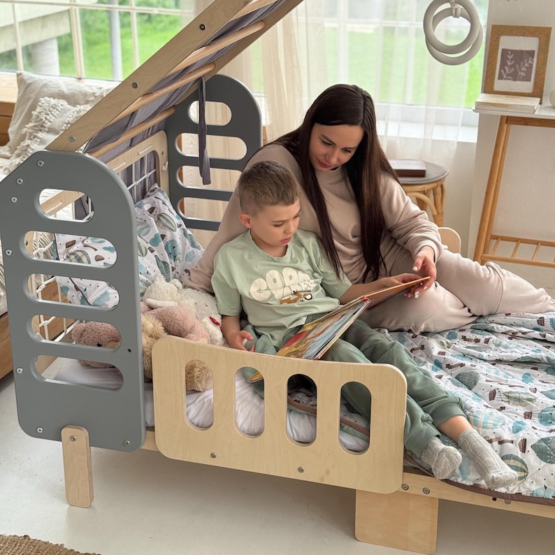 Montessori floor bed, Jungle Gym, Toddler Bed, Indoor Gym Bed, Indoor Playhouse, Montessori Bed image 6