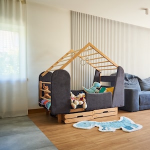Bed with soft panels, Kids Gym-Bed, Montessori bed, floor bed, Toddler bed