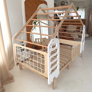 Montessori floor bed, Jungle Gym, Toddler Bed, Indoor Gym Bed, Indoor Playhouse, Montessori Bed image 9