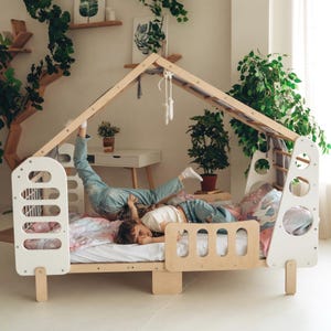 House Bed, Toddler Bed, Indoor Gym Bed, Montessori floor bed, Jungle Gym, Indoor Playhouse, Montessori Bed, Kids Spot bed