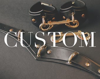 Custom Genuine Leather Collar and Cuffs or Other Goods