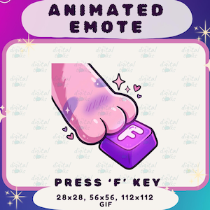 Animowana emotka: Kocia łapka. Naciśnij klawisz F, aby okazać szacunek (pobieranie plików GIF)