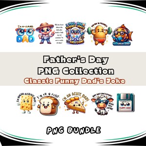 Father&#39;s Day PNG Collection, Classic Dad Jokes PNG design, Father PNG shirt design, 10 png Digital Download