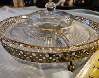 Vintage Glass Serving Set 6 piece