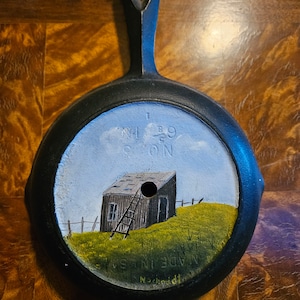 Hand Painted Cast Iron Skillet wall decor